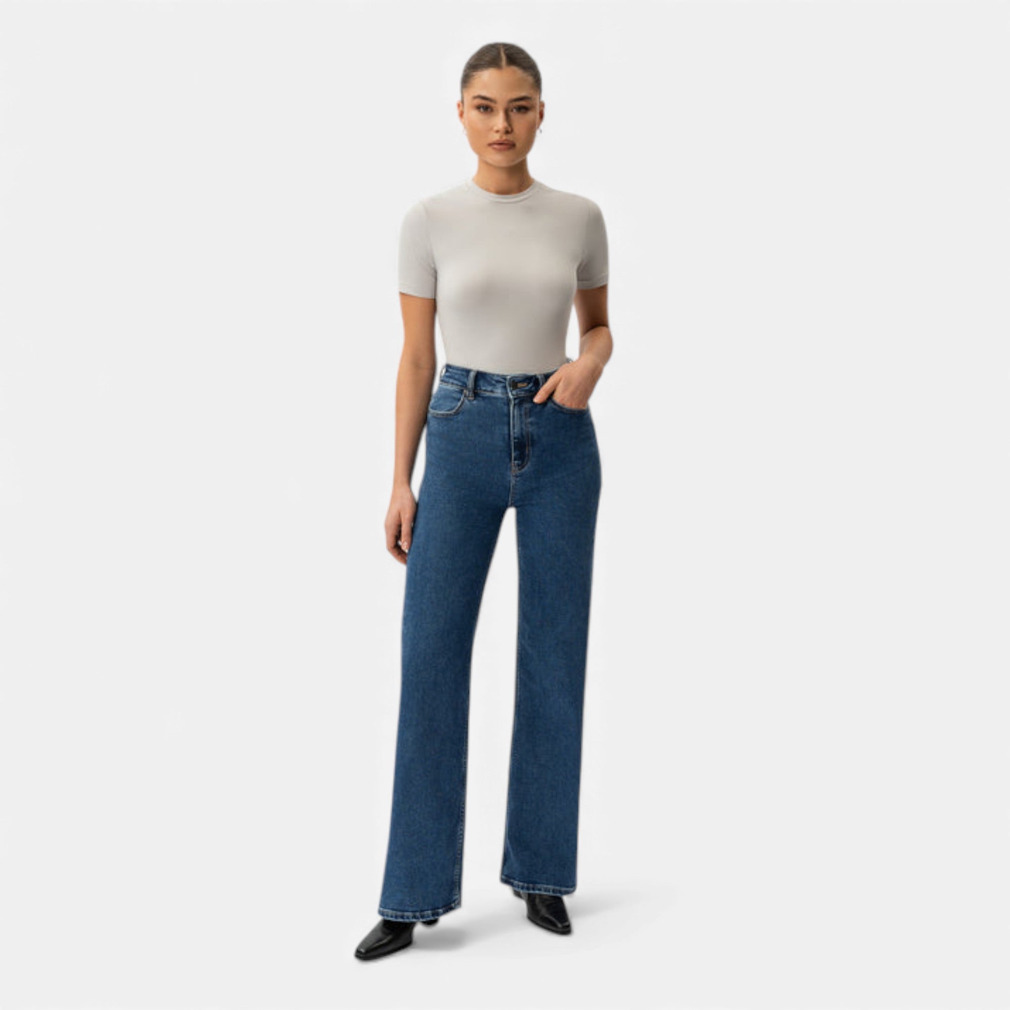 Lunéaya | Women’s Heritage-Weave Wide-Leg Denim