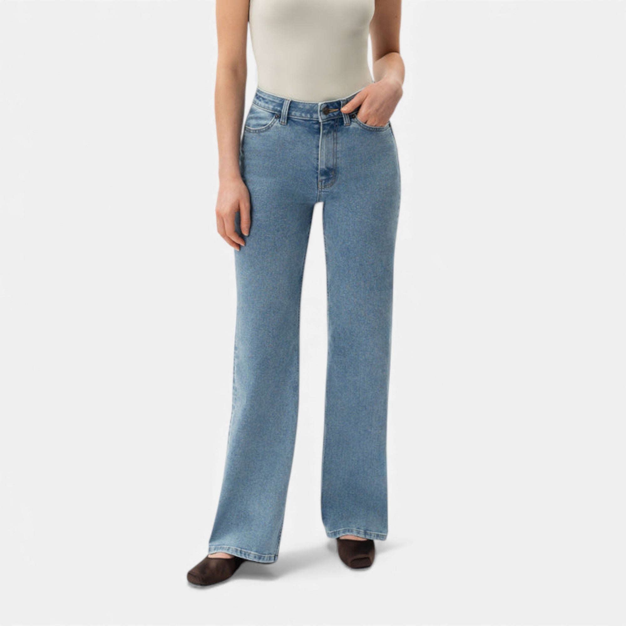 Lunéaya | Women’s Heritage-Weave Wide-Leg Denim