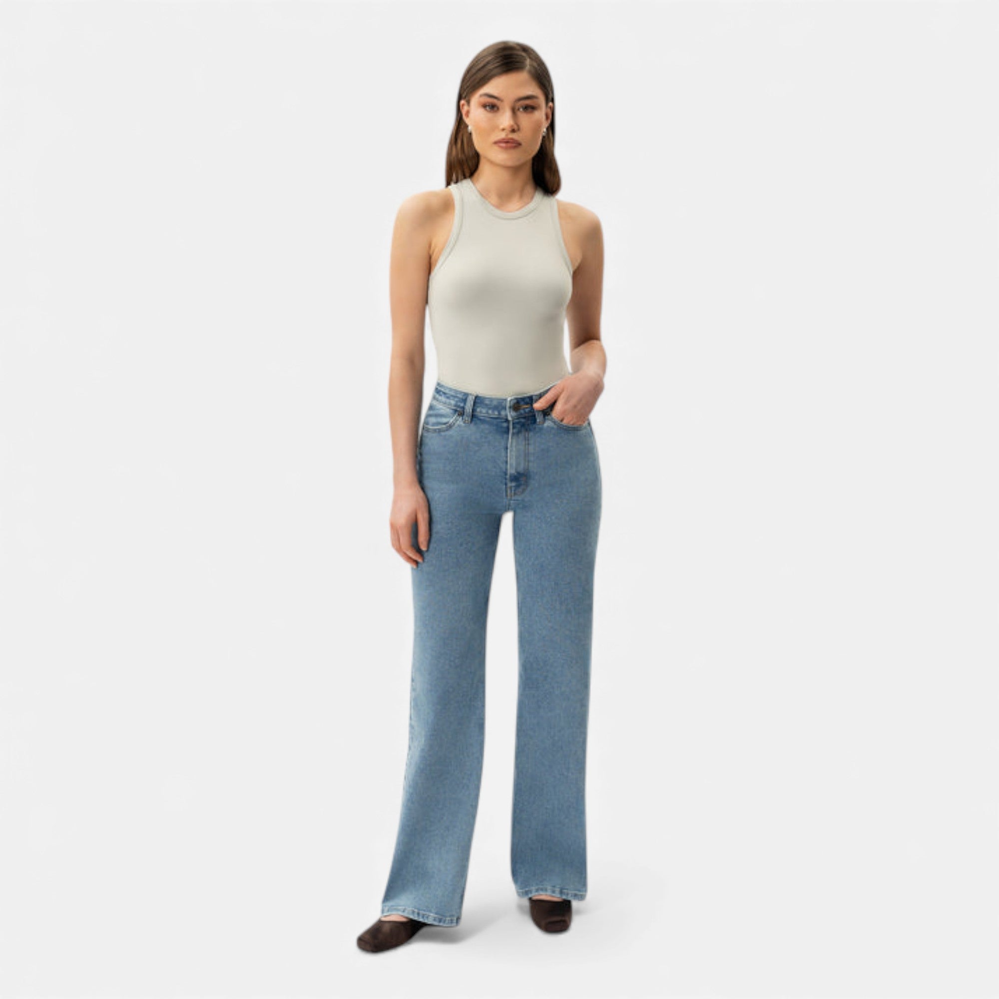 Lunéaya | Women’s Heritage-Weave Wide-Leg Denim