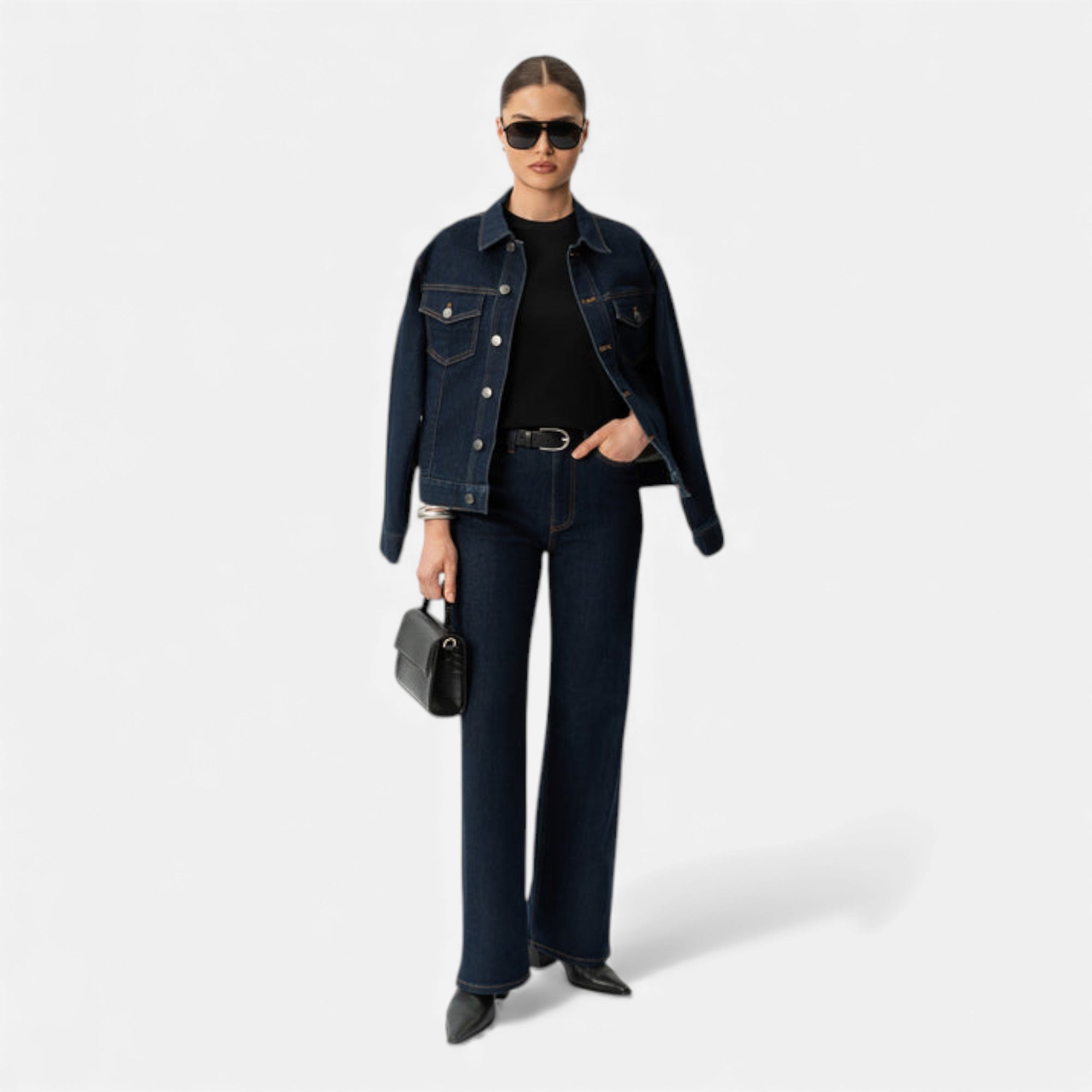 Lunéaya | Women’s Heritage-Weave Wide-Leg Denim