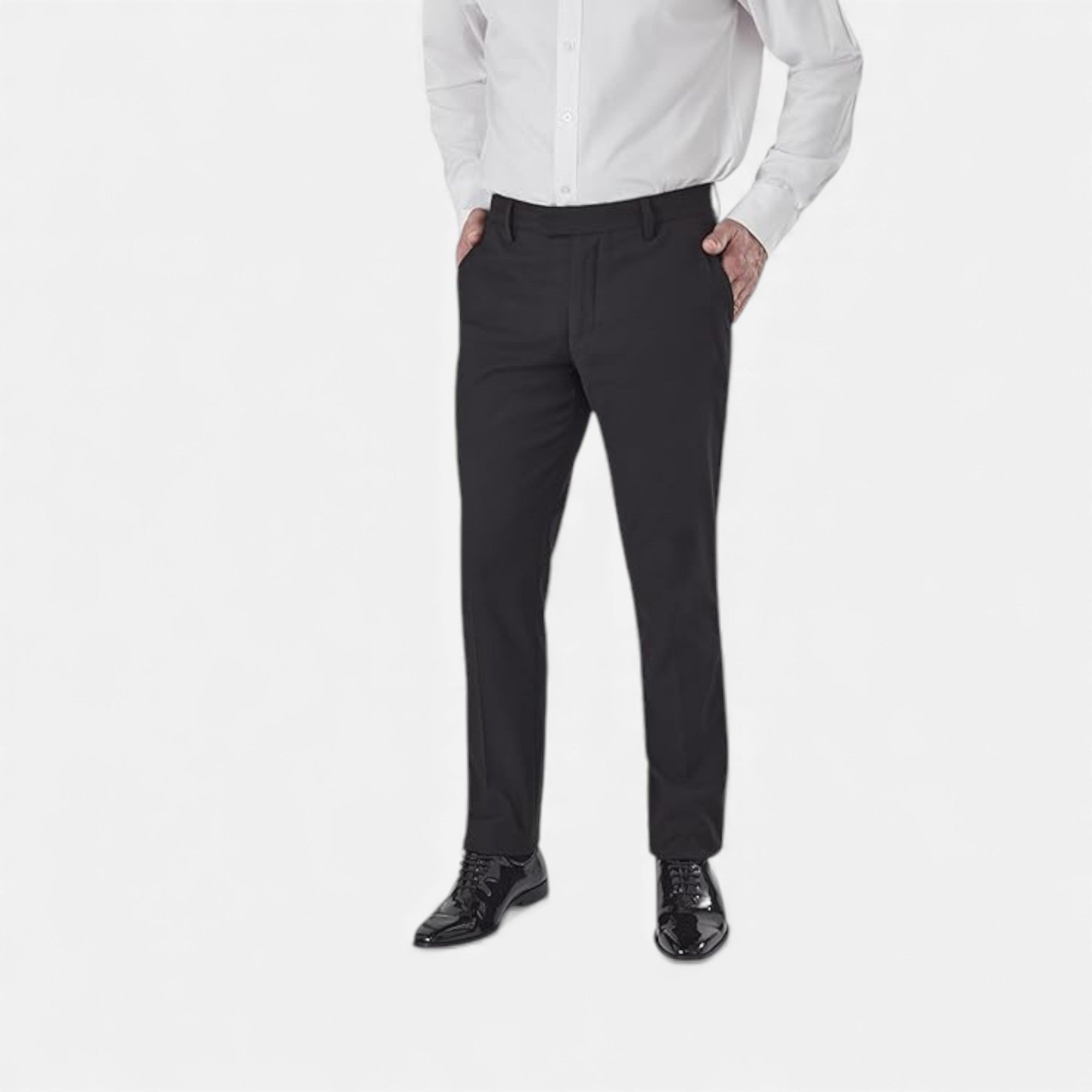 Lunéaya | Men’s Dress Trousers Strip-Silk Satin
