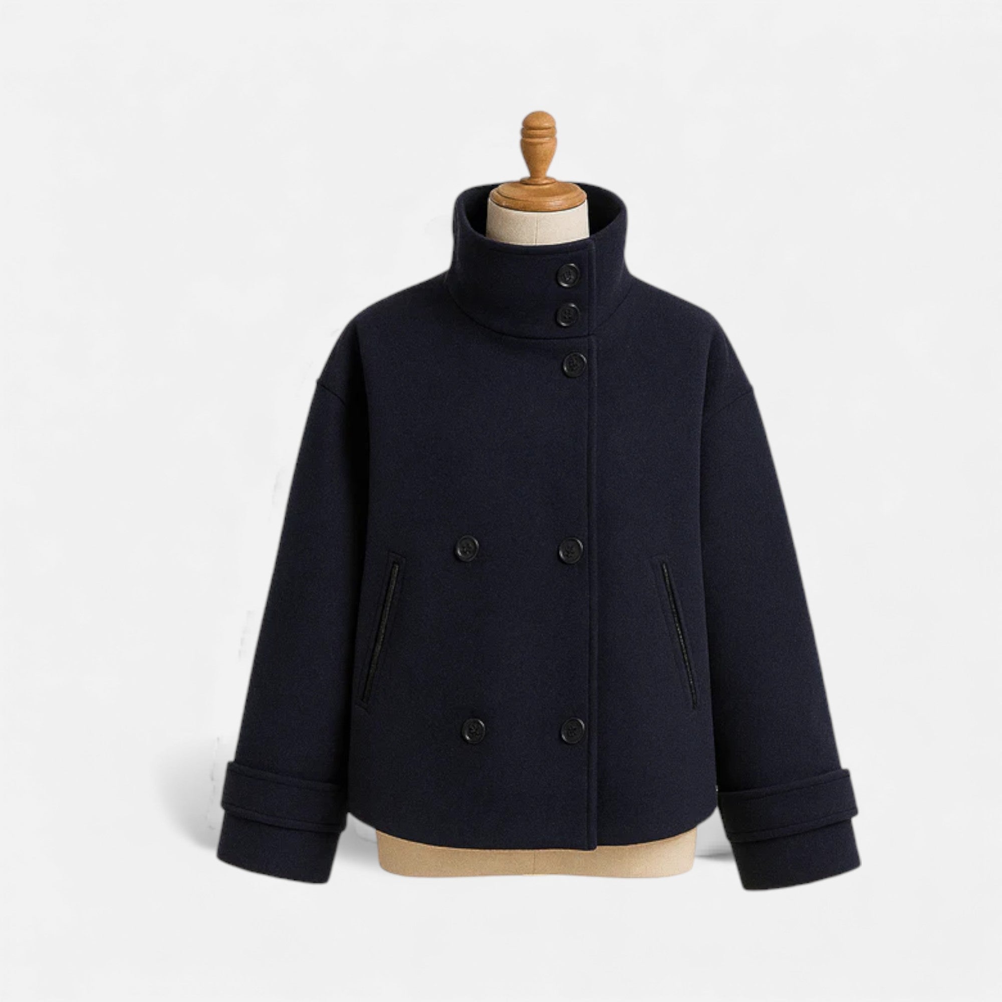 Lunéaya | Women’s Double-Breasted Short Coat — Heritage Tailored