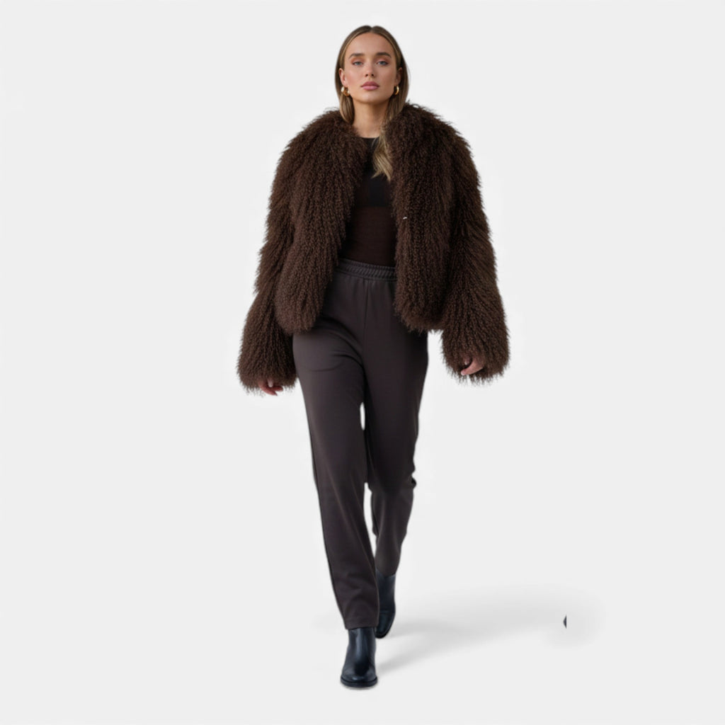 Lunéaya | Women’s Mongolian Lamb Fur Coat