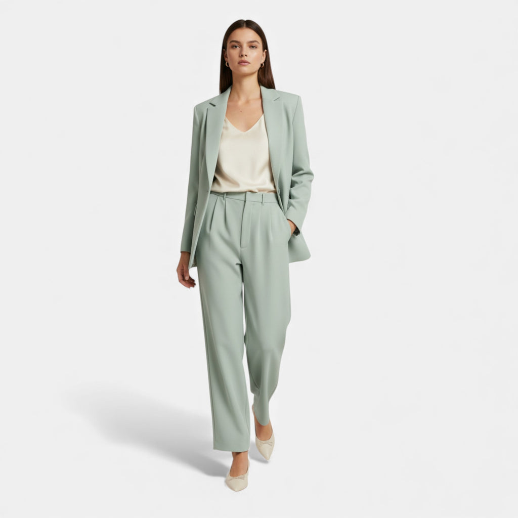 Lunéaya | Women’s Pleated Wide‑Leg Trousers
