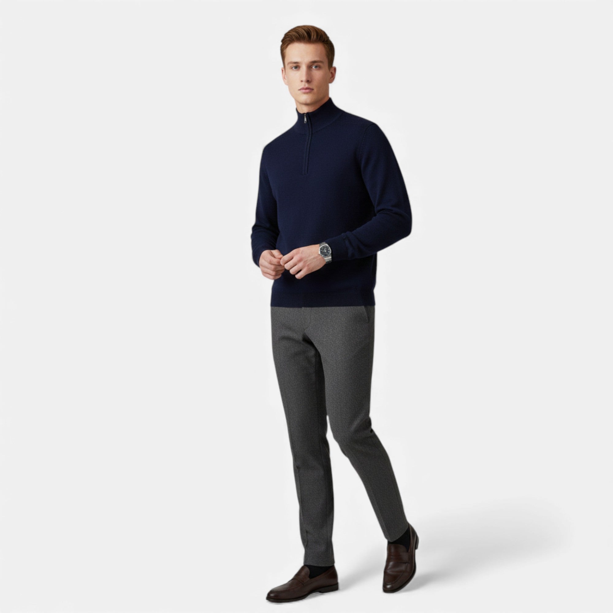 Lunéaya | Men’s Half-Zip Sweater