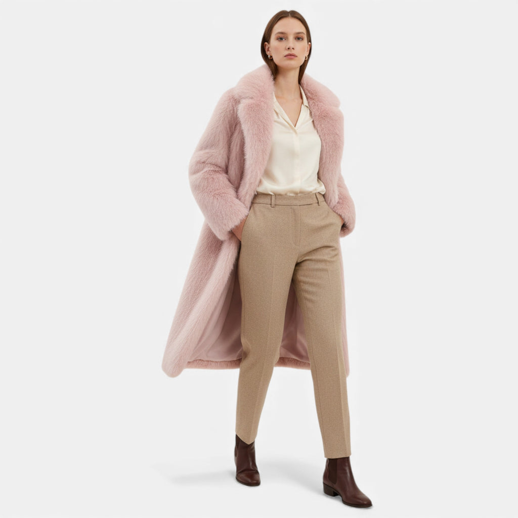 Lunéaya | Women’s Maxi Faux-Fur Overcoat