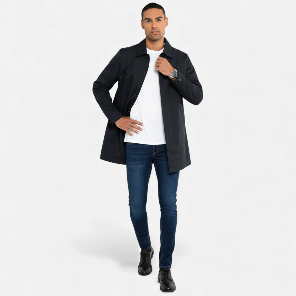 Lunéaya | Men’s Heritage Shower-proof Longline Mac