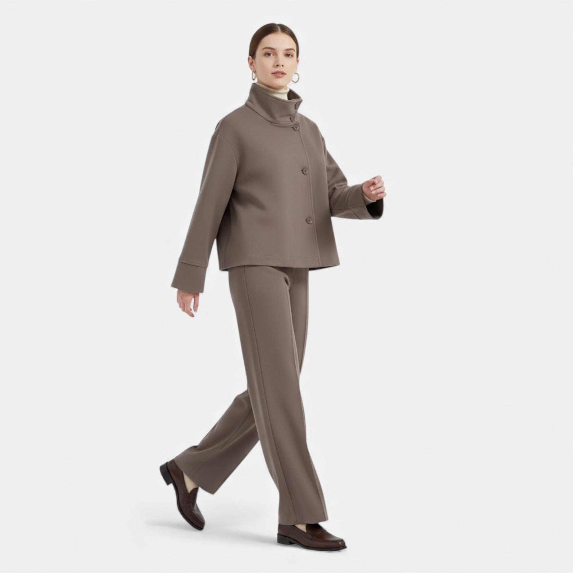 Lunéaya | Women’s Double-Breasted Short Coat — Heritage Tailored