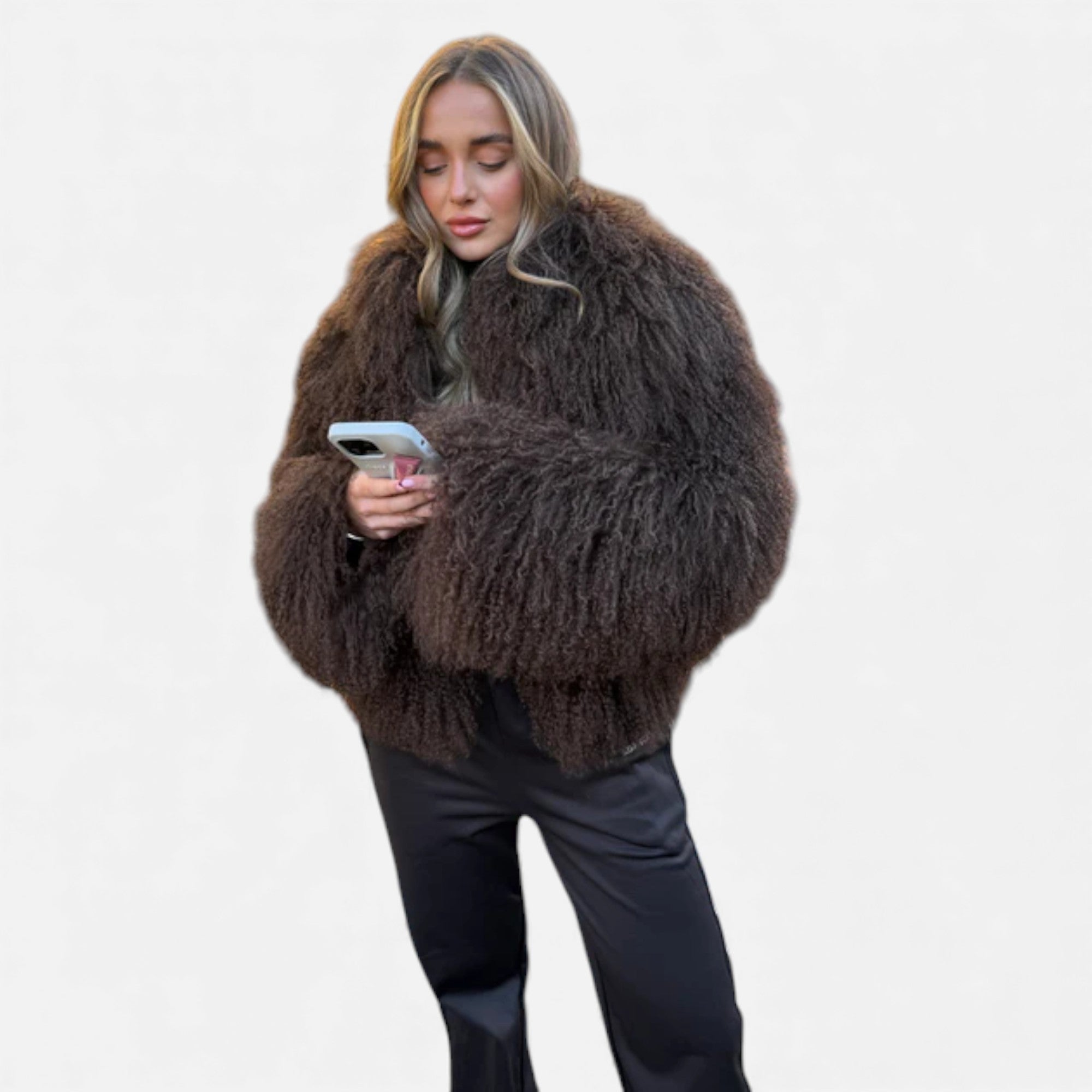 Lunéaya | Women’s Mongolian Lamb Fur Coat