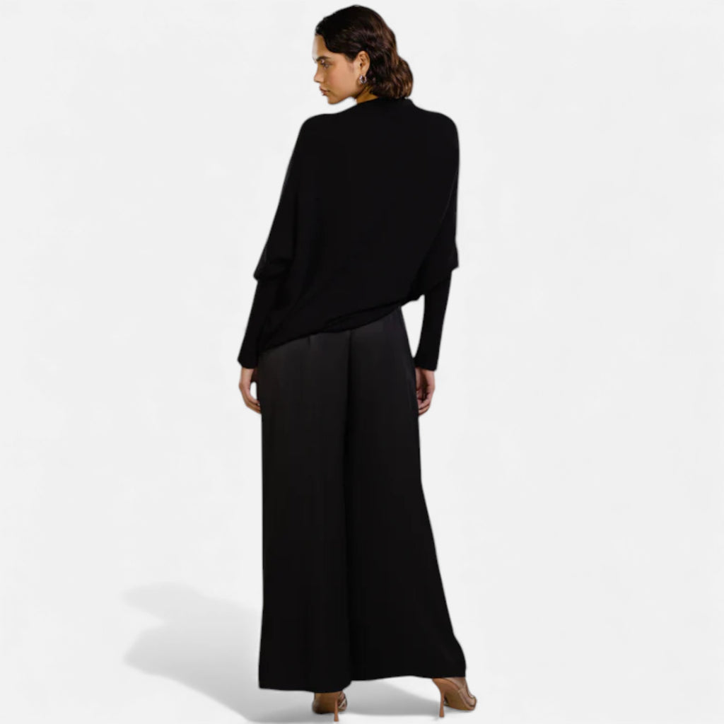 Lunéaya | Women’s Asymmetric Knit Jumper – Draped Heritage Softness