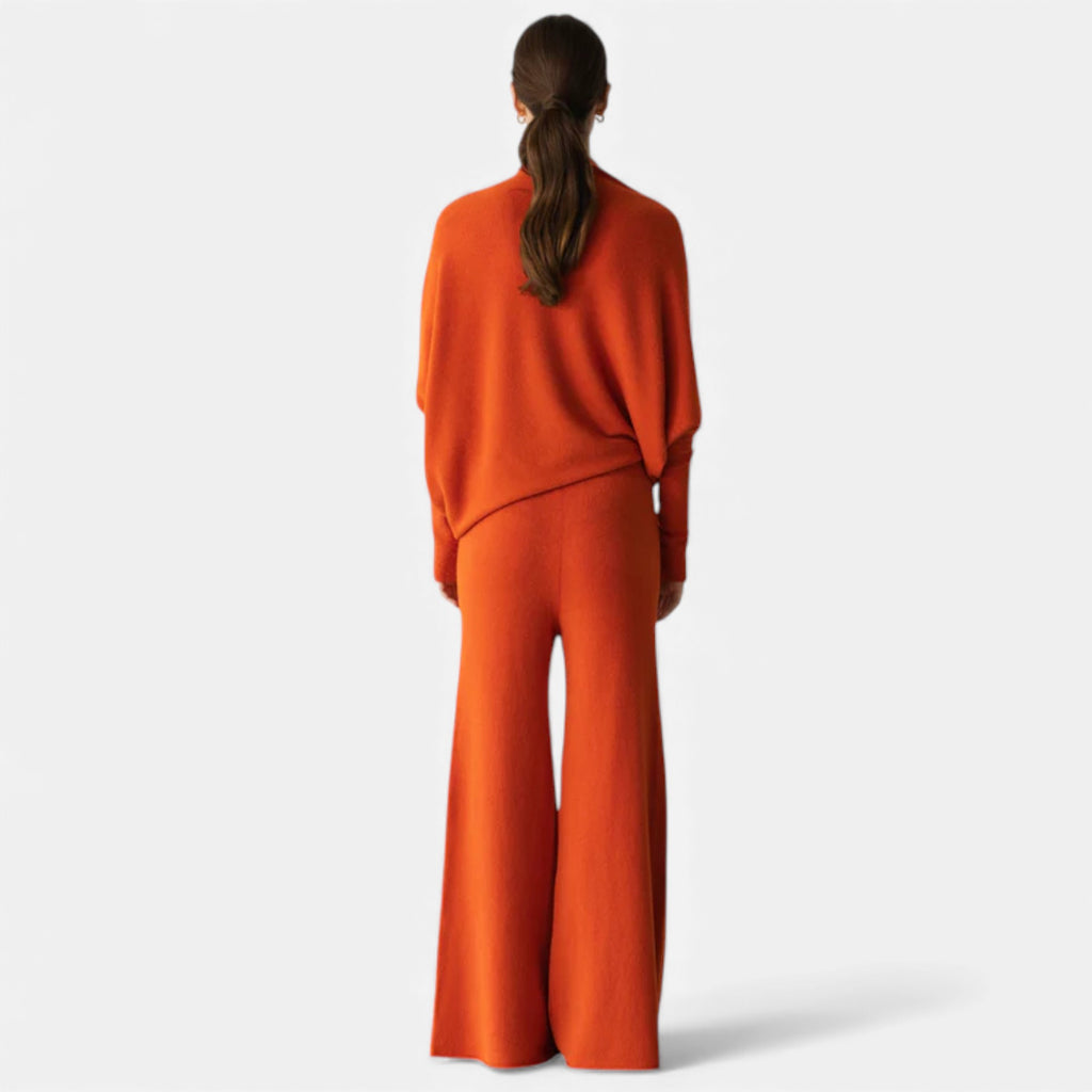 Lunéaya | Women’s Asymmetric Knit Jumper – Draped Heritage Softness