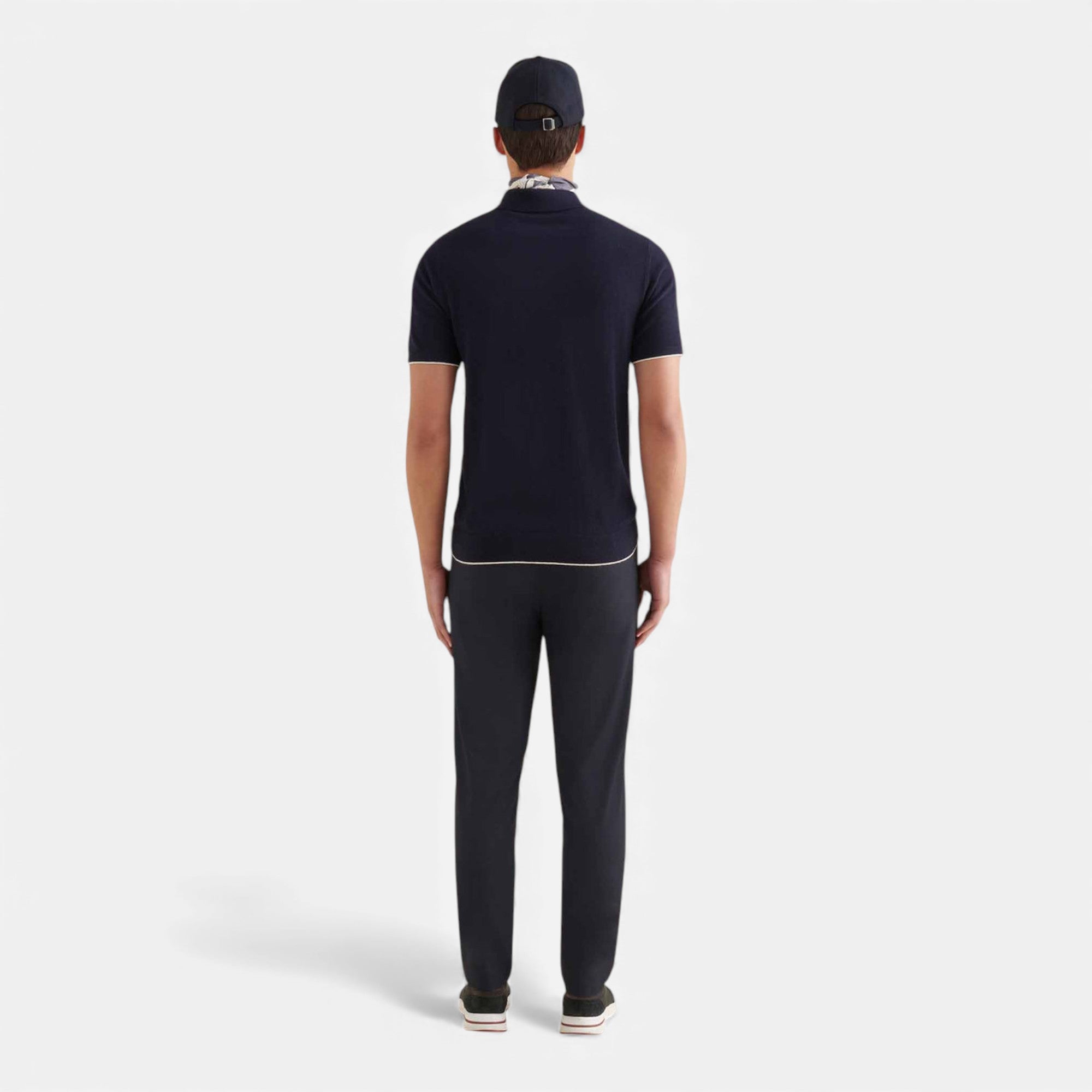 Lunéaya | Men’s Tailored Travel Trousers (Navy Bi-Stretch)