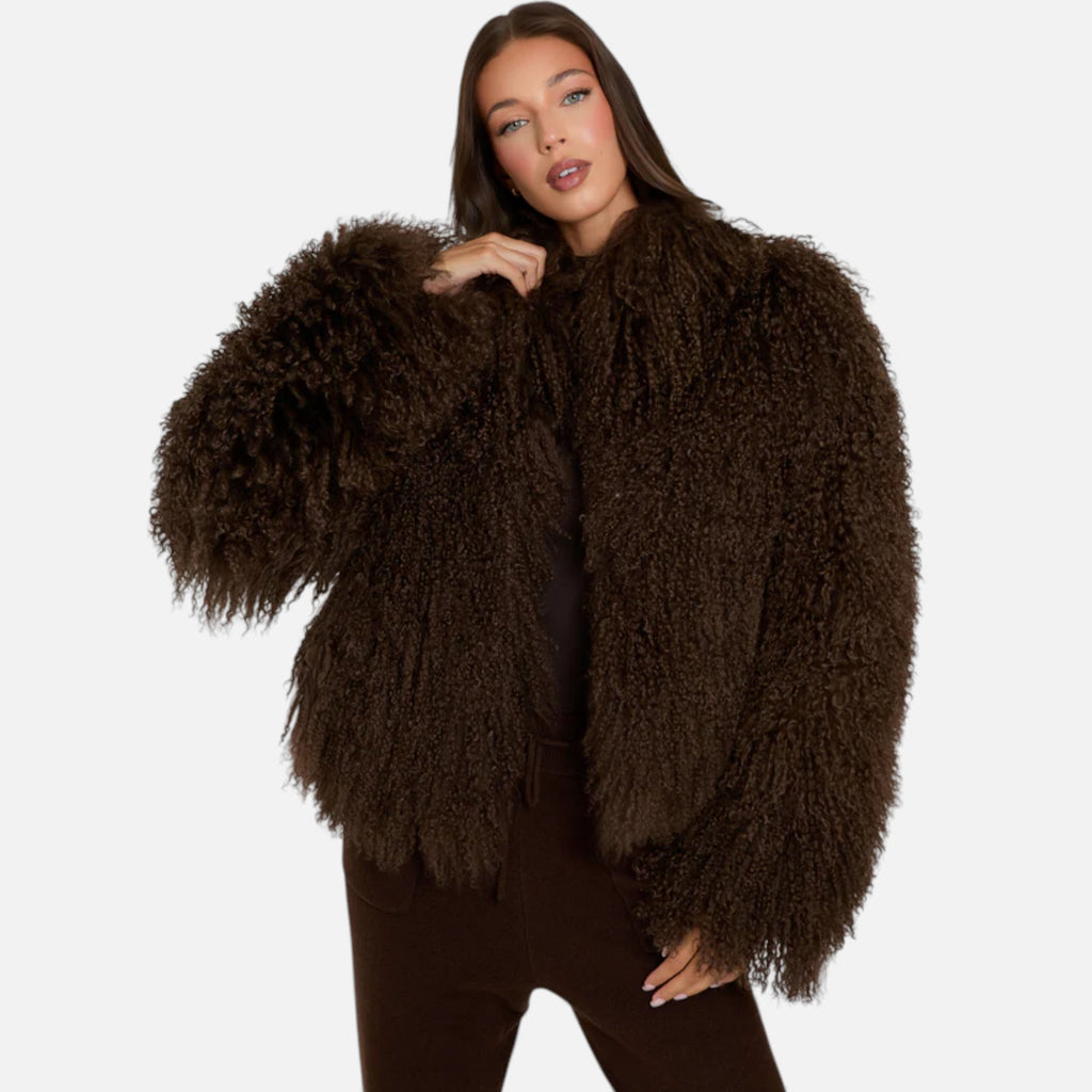 Lunéaya | Women’s Mongolian Lamb Fur Coat