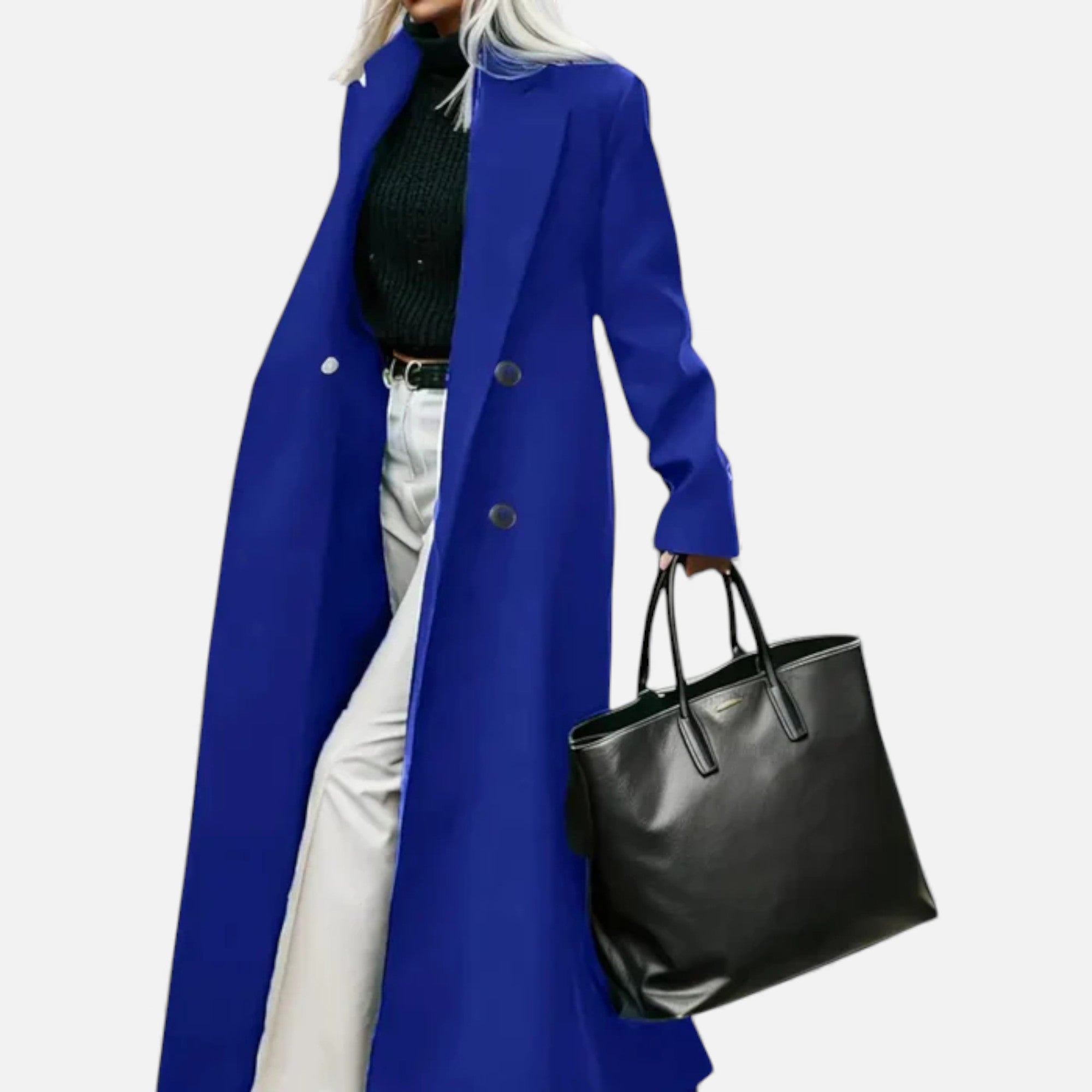 Lunéaya | Women’s Wool‑Blend Structured Overcoat