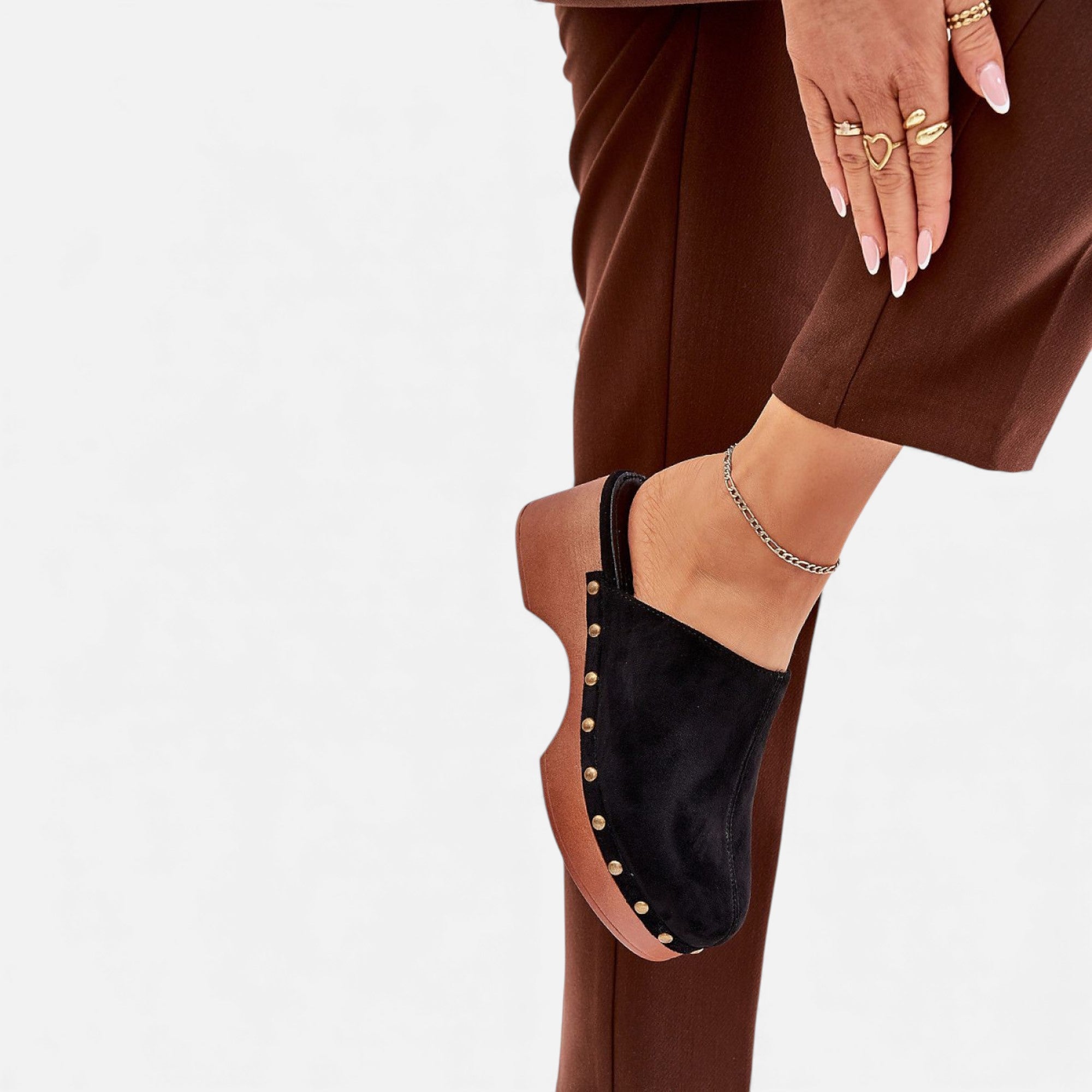 Lunéaya | Women’s Studded Wedge Clogs