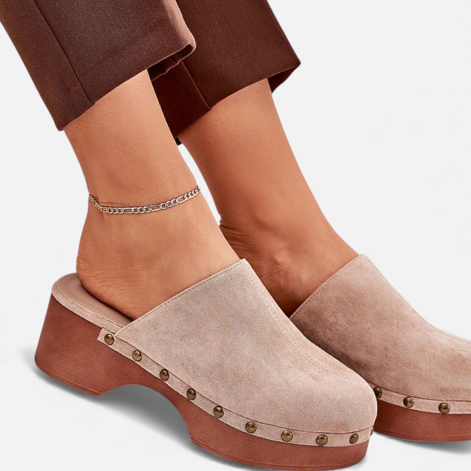 Lunéaya | Women’s Studded Wedge Clogs