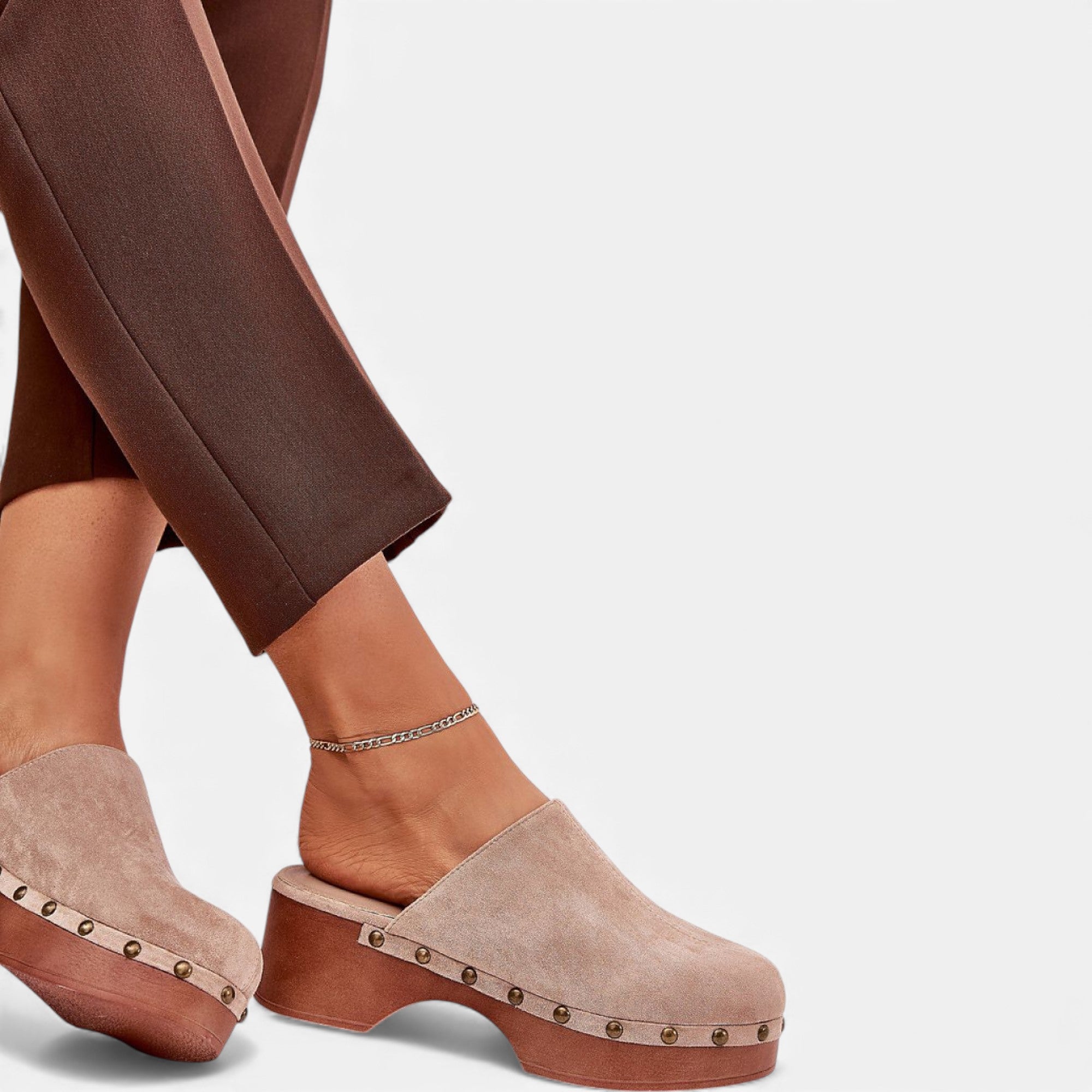 Lunéaya | Women’s Studded Wedge Clogs