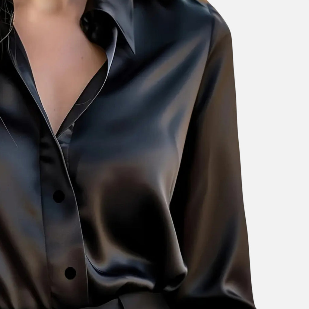 Lunéaya | Women’s Satin Blouse in Regency Silhouette