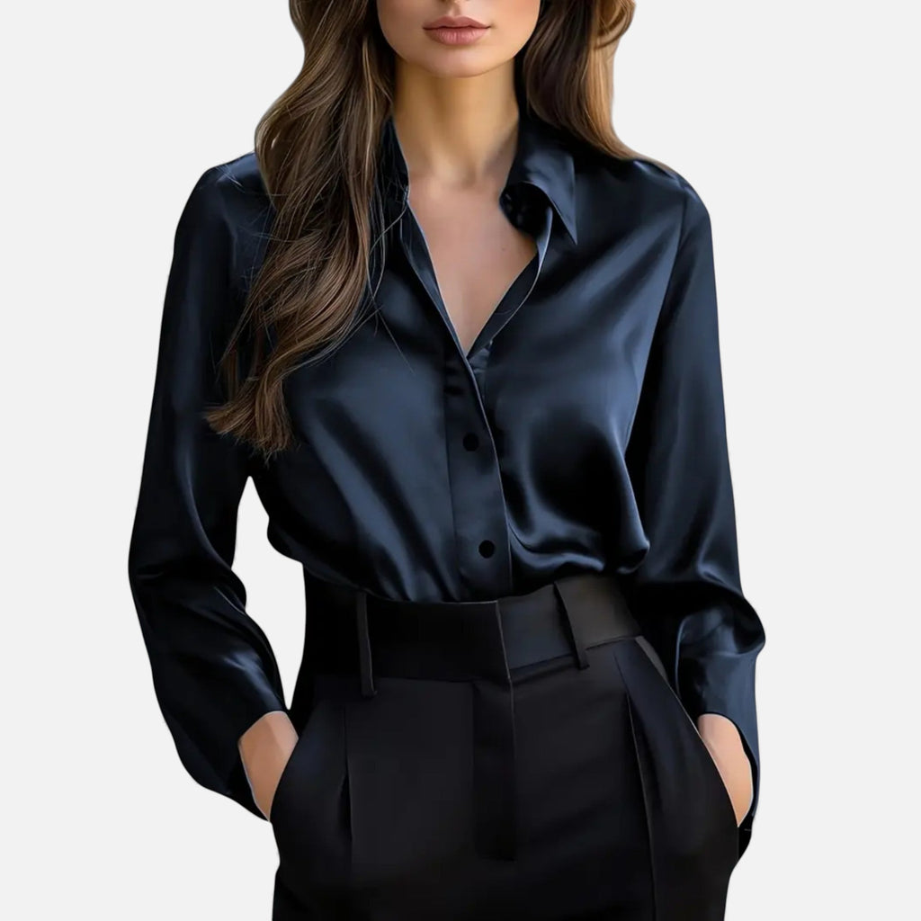 Lunéaya | Women’s Satin Blouse in Regency Silhouette