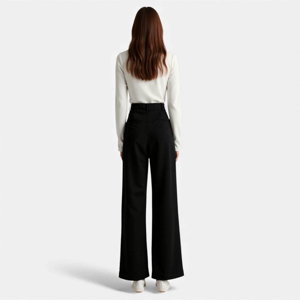 Lunéaya | Women’s Pleated Wide‑Leg Trousers