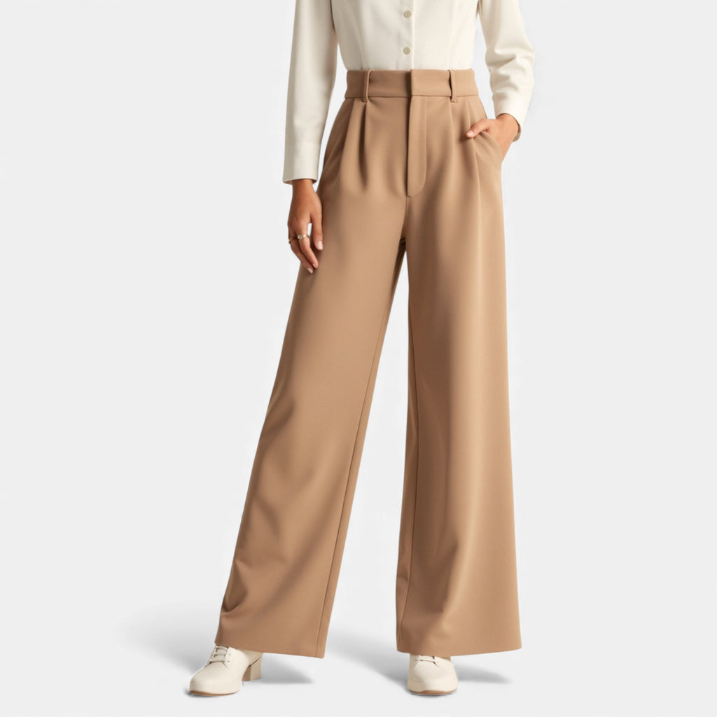 Lunéaya | Women’s Pleated Wide‑Leg Trousers