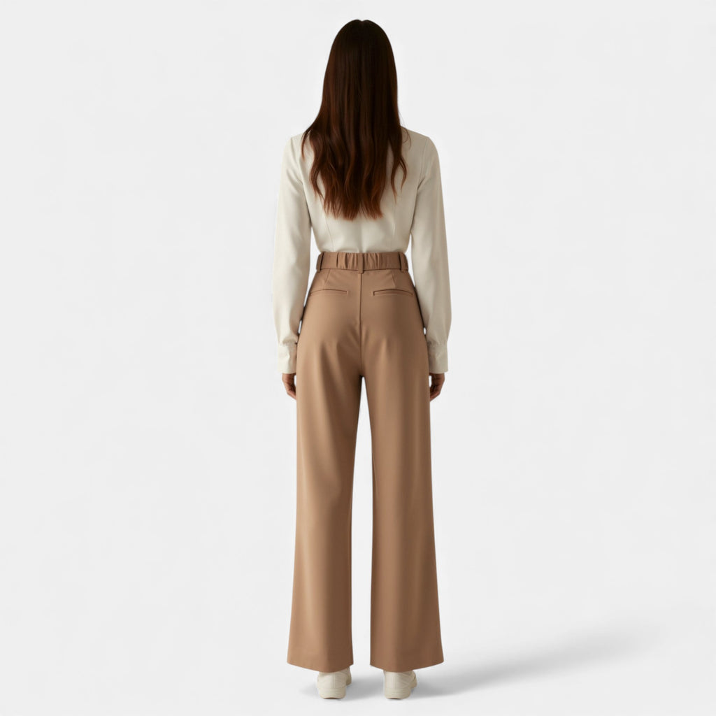 Lunéaya | Women’s Pleated Wide‑Leg Trousers