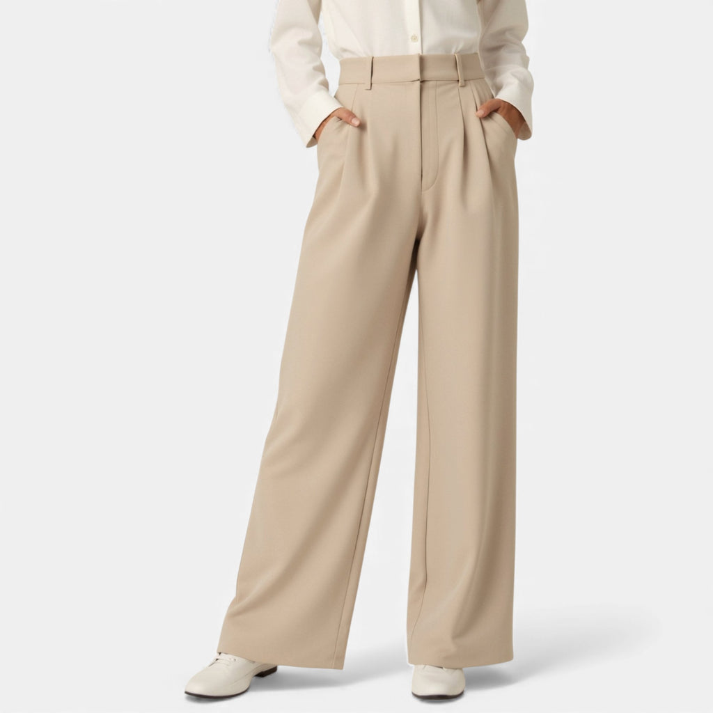 Lunéaya | Women’s Pleated Wide‑Leg Trousers