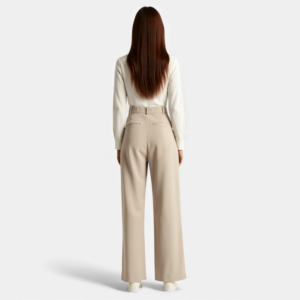 Lunéaya | Women’s Pleated Wide‑Leg Trousers